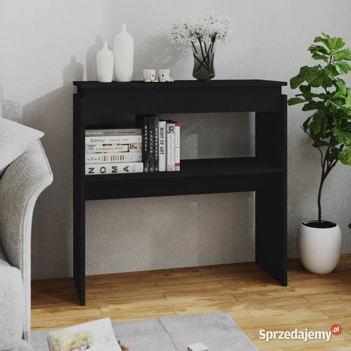 Stolik konsolowy czarna 80x30x80 materiał Warszawa