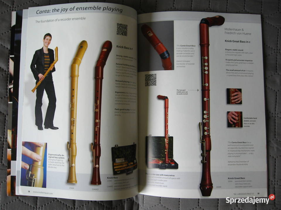 Mollenhauer Recorders Catalog katalog fletów drewniane Kępice sprzedam