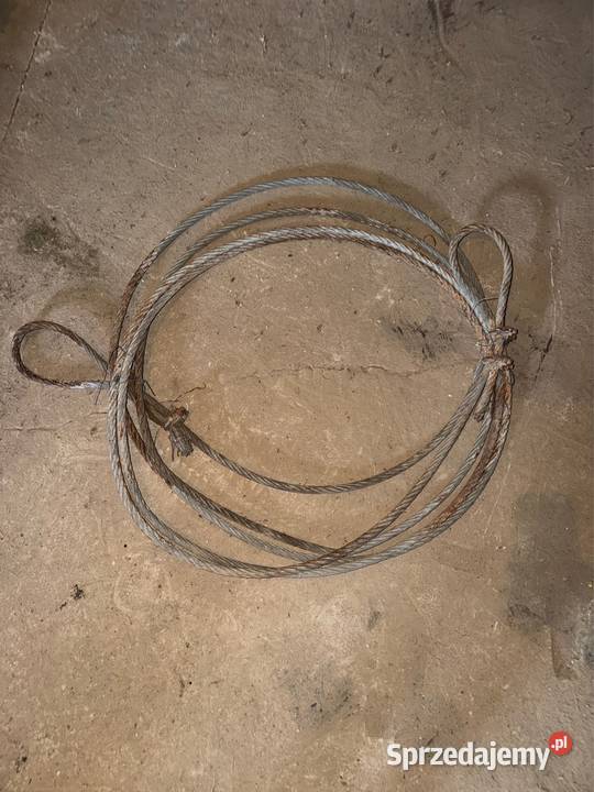 Gruba lina stalowa 10m fi 15mm wciągarka Pozostałe sprzedam