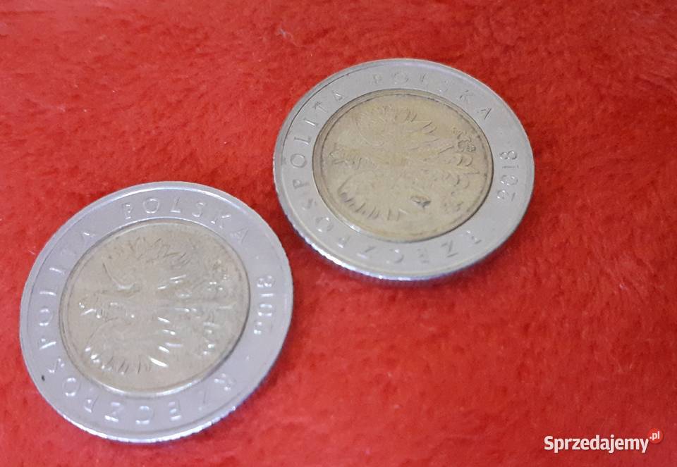 5 złotych 2018 unikat destrukt piękny okaz śląskie Sosnowiec sprzedam
