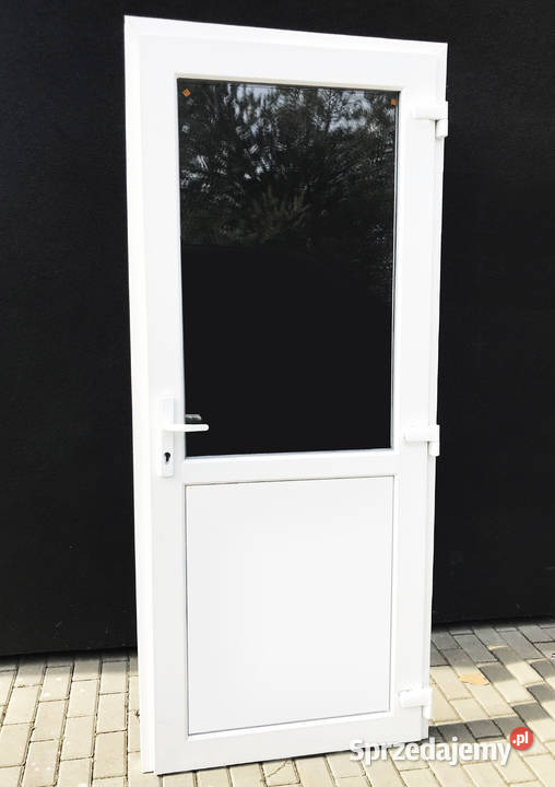 nowe PCV drzwi 110x210 wejściowe białe