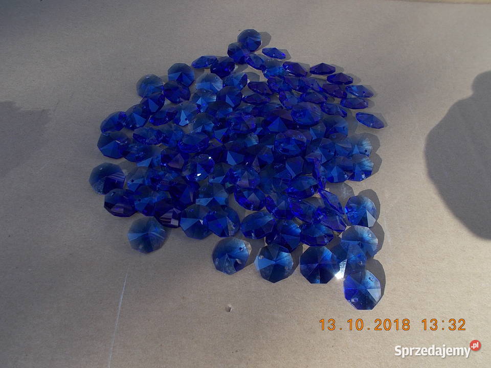 Kryształki wisiorki do lamp niebieskie 24sztuki Warszawa sprzedam