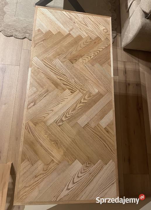 Ława jesionowa w jodełkę styl loft