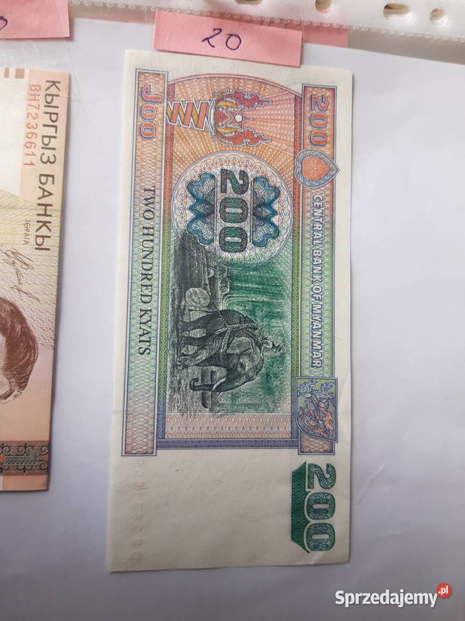 Banknot kolekcjonerski Dominikana Kirgistan Ruda Śląska