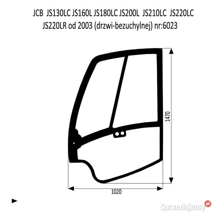 SZYBA DRZWI JCB 130 140 145 160 175 200 235 330 Kielce