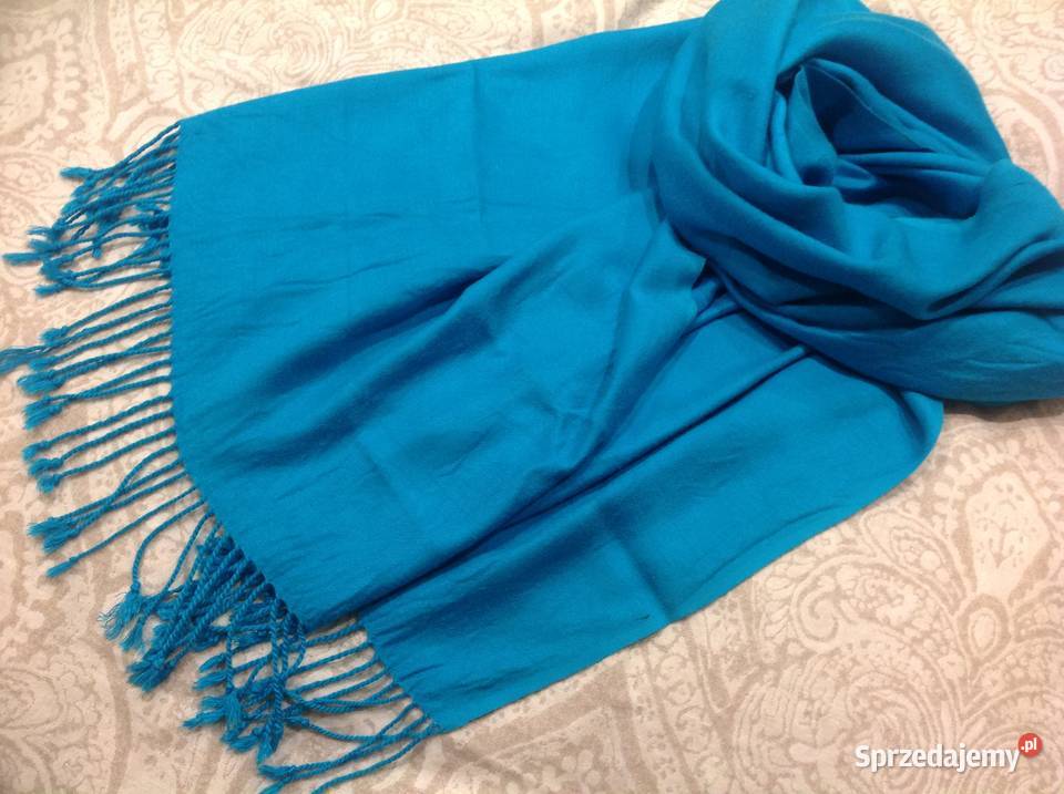 Szal z Frędzlami Damski Jones York Turkusowy lubuskie Nowa Sól