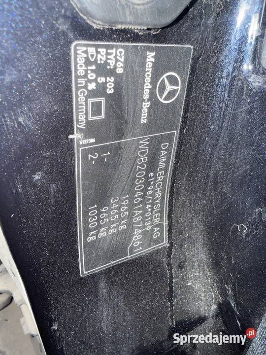 Mercedes W203 C klasa polift Części Karoseria 18 Szprotawa