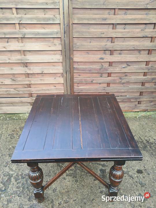 Stół rozkładany eklektyczny drewniany unikat