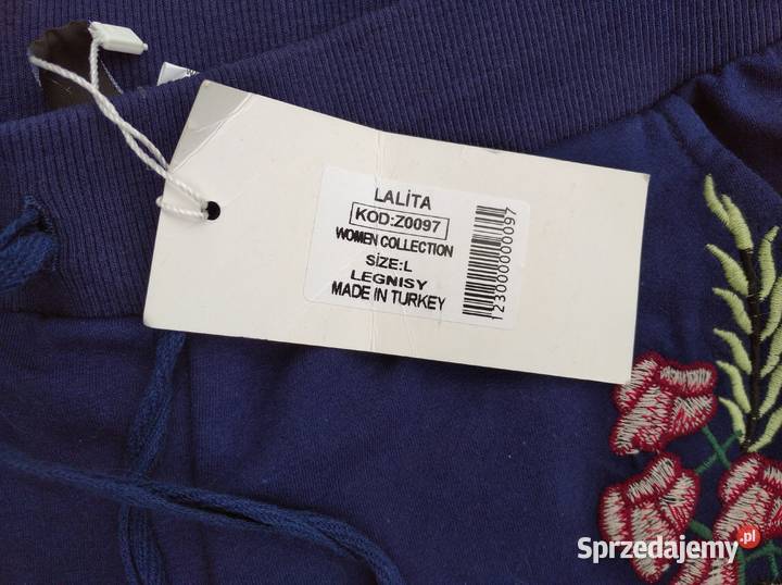 Spodnie damskie dresowe granatowe L S Odzież damska Gniezno sprzedam