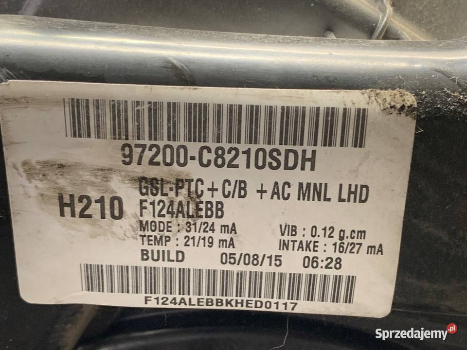 NAGRZEWNICA KOMPLETNA KOMBAJN HYUNDAI i20 II