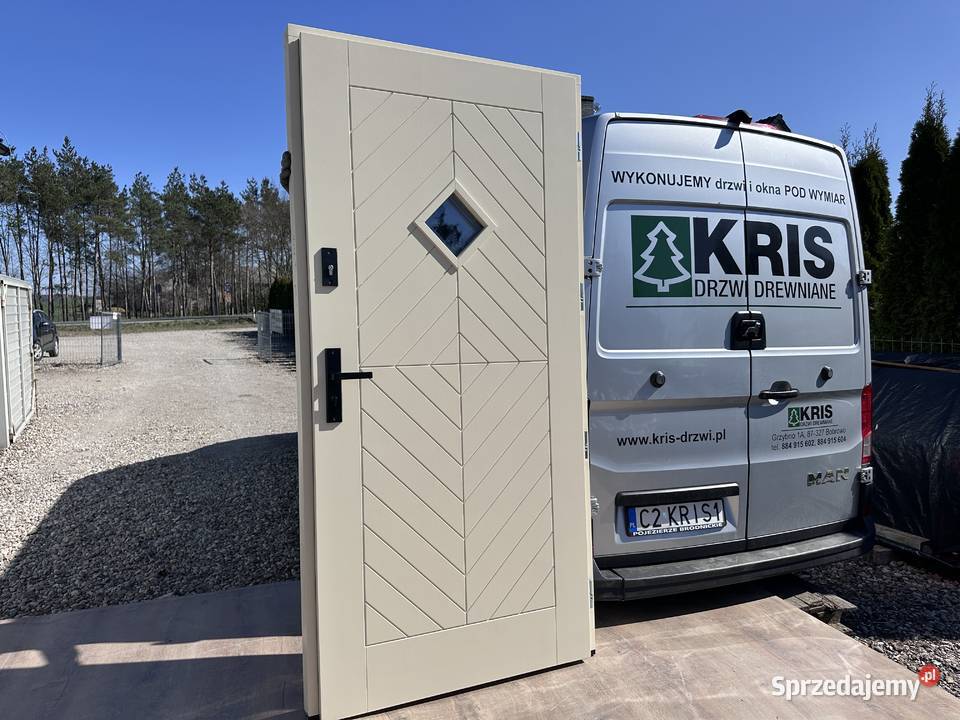 Drzwi zewnętrzne drewniane NA WYMIAR NIETYPOWE świętokrzyskie Busko-Zdrój sprzedam