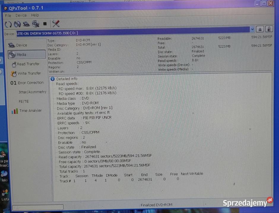 PC Nagrywarka DVD LITEON SOHW1673S05C ATAPI łódzkie Łódź sprzedam