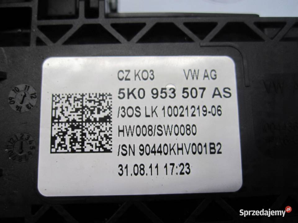 VW GOLF VI 10r przełącznik zespolony 5K0953507AS osobowe świętokrzyskie