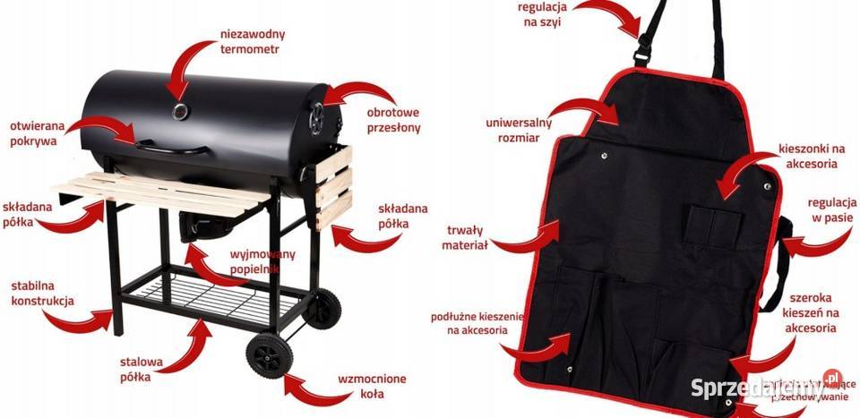 GRILL WĘGLOWY OGRODOWY FartuchPopielnik Now Poznań