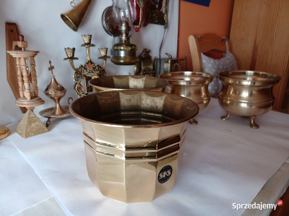 Komplet dwóch mosiężnych pięknych donic Kolekcja Pozostałe Poznań