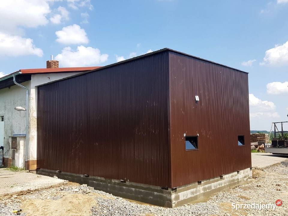 Blaszana montowana hala 10x8m ciemnobrązowa Kraków