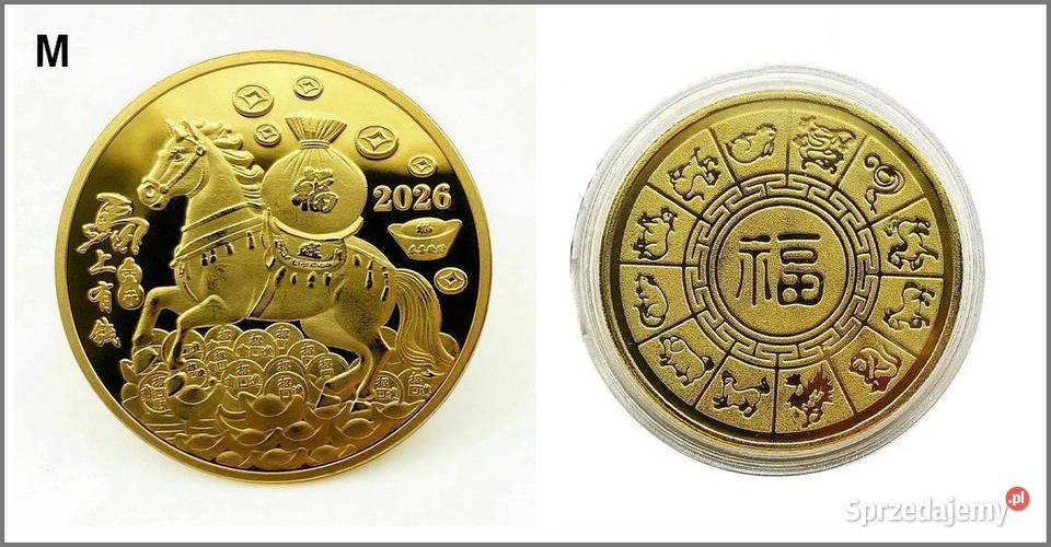 Monety pamiątkowe repliki w kolorze złotym 8