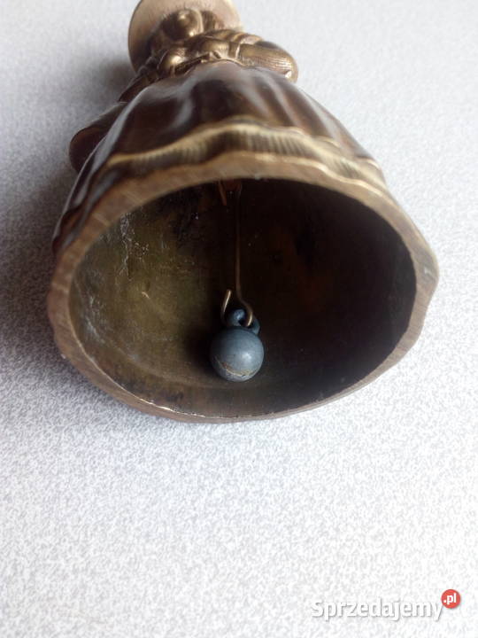 Mosiężny antyczny dzwonek pani robiąca na małopolskie Kraków