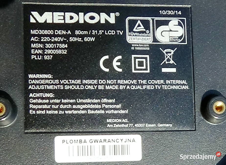 Matryca MD30800DEN T315X32SS Drzycim