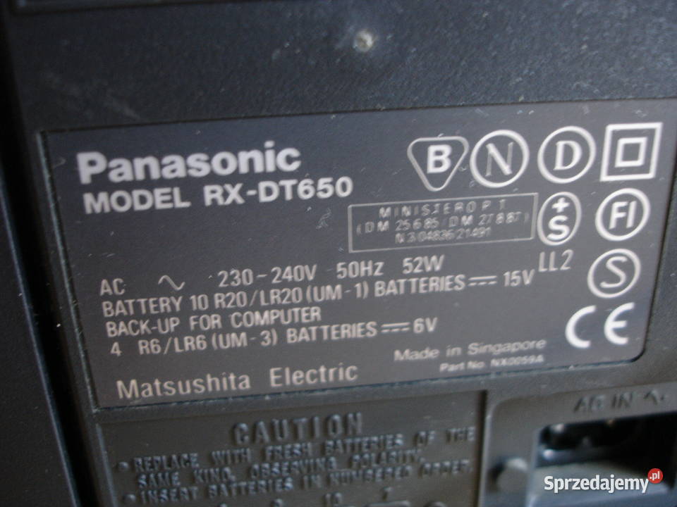 Radiomagnetofon PANASONIC RXDT650 Audio Zielona Góra