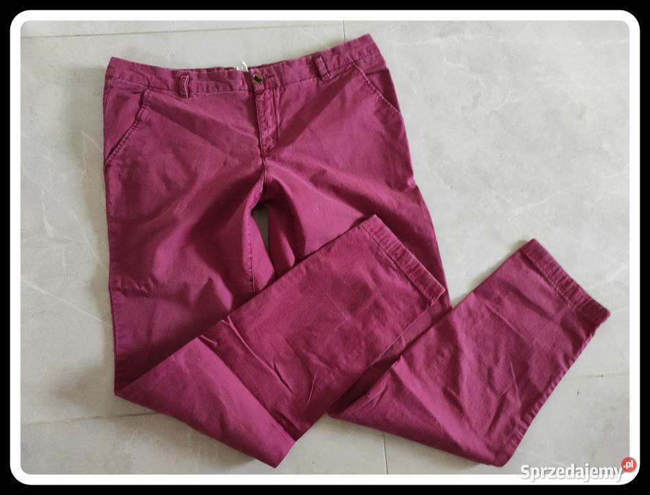 Spodnie damskie HM ciekawy kolor 42 XL bawełna mazowieckie Płock sprzedam