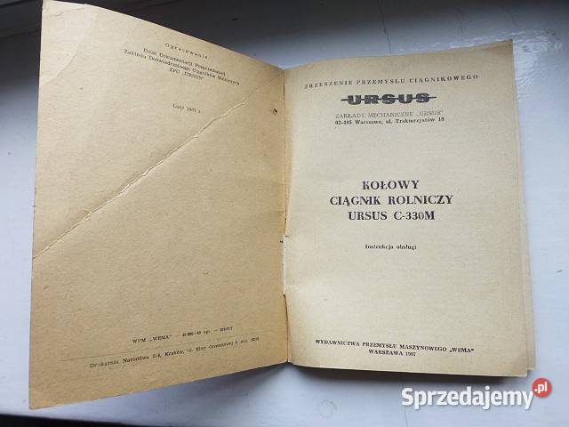 Instrukcja obsługi Ursus C330 Ciągnik Warszawa