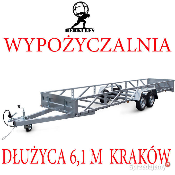 Wynajem przyczep przyczepka lekka ciężarowa na małopolskie Kraków