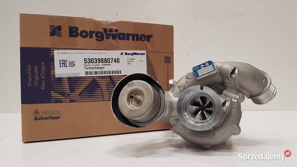 Nowa turbosprężarka BorgWarner KKK 53039880740 mazowieckie Siedlce