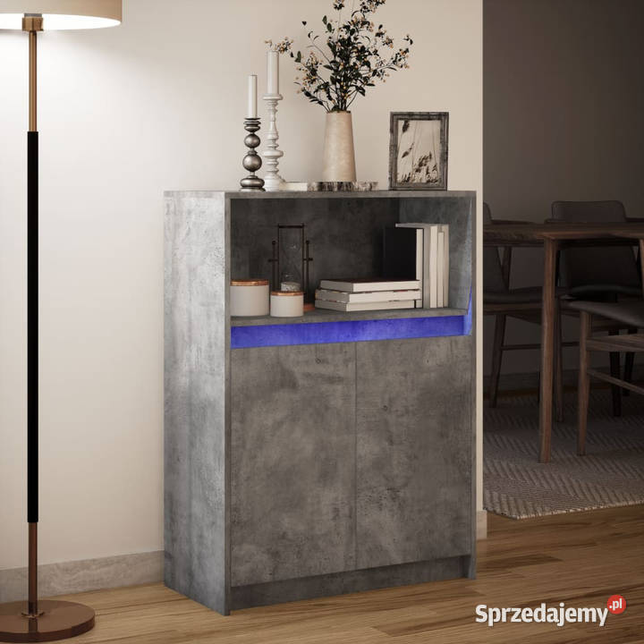Szafka z LED szarość betonu 72x34x100 WM852162 Warszawa