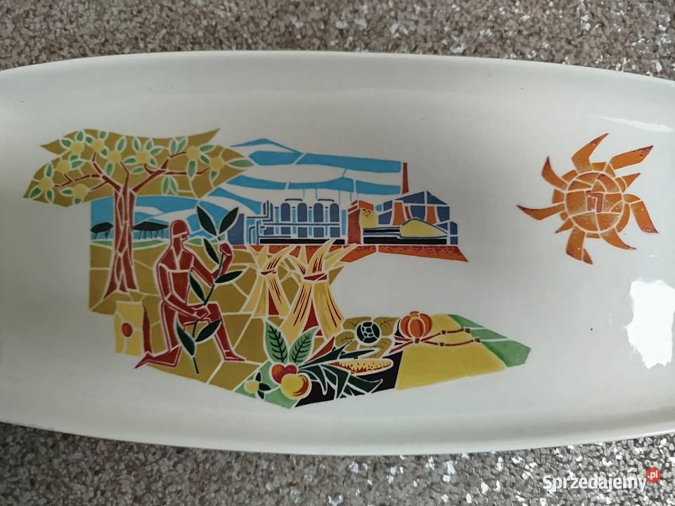 MidCentury Modern talerz reklamowy CSV ok 1960 Opole