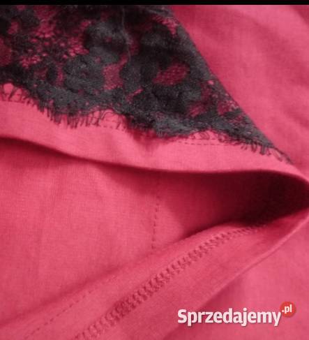 Sukienka bordowa dół koronka Chrzanów