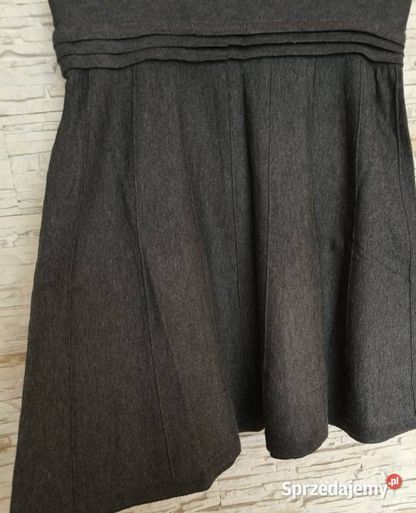 Spódniczka szara rozkloszowana