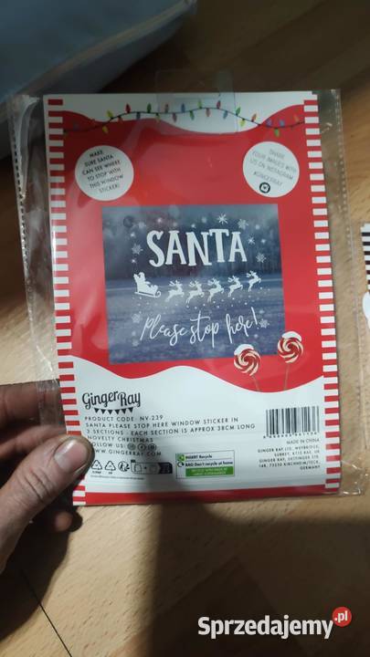 Świąteczne naklejki na okno Książ Wielkopolski