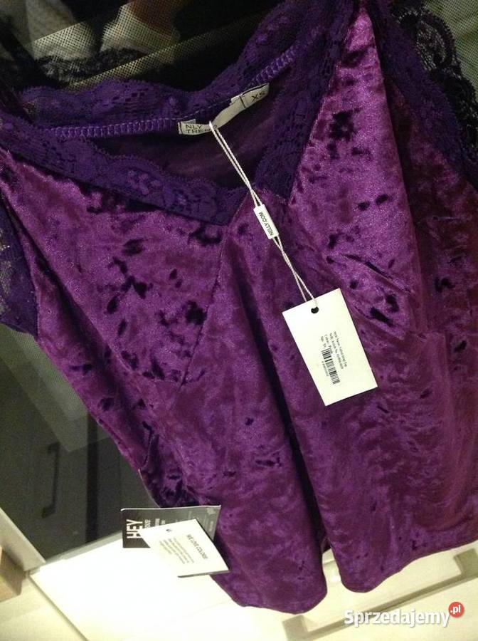 Top Welurowy Damski NELLY XS NOWY Nowa Sól