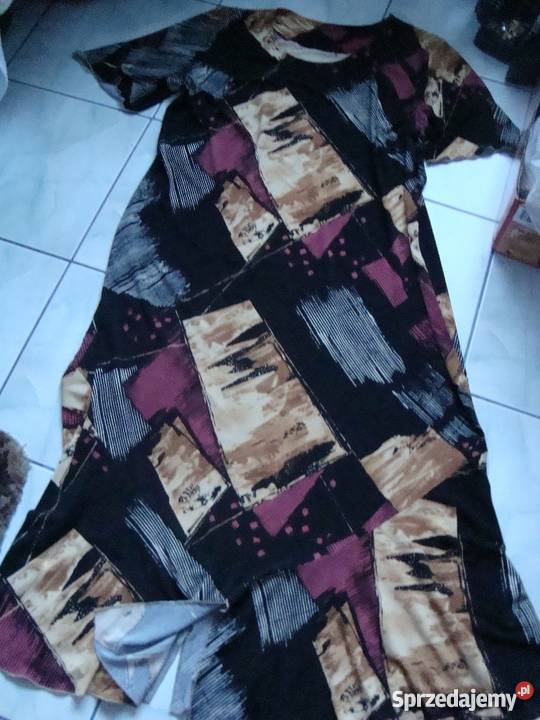 Sukienka letnia długa w wielokolorowe wzory Ostrołęka