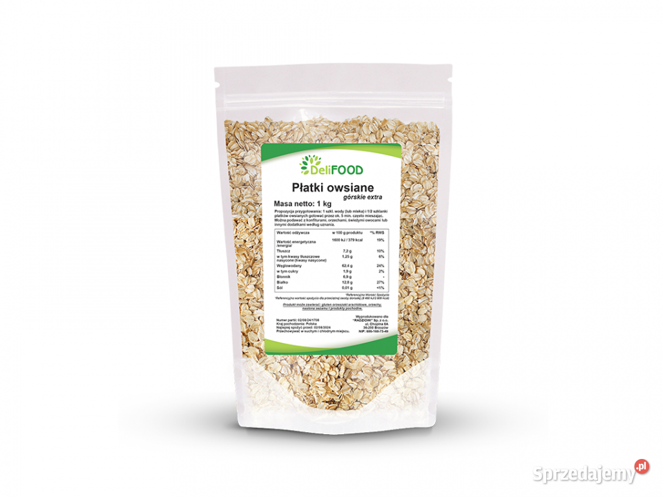 Płatki owsiane 1000g