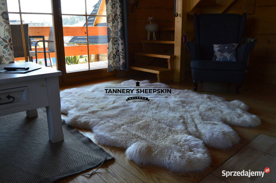 Skóra Owcza Dywan z 6 Skór Narzuta Skóry Owcze małopolskie