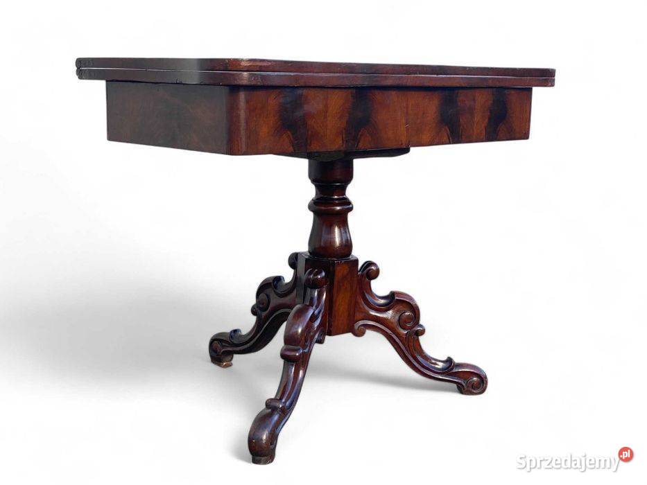 Stara rzeźbiona konsola rozkładany stolik zachodniopomorskie Gryfice