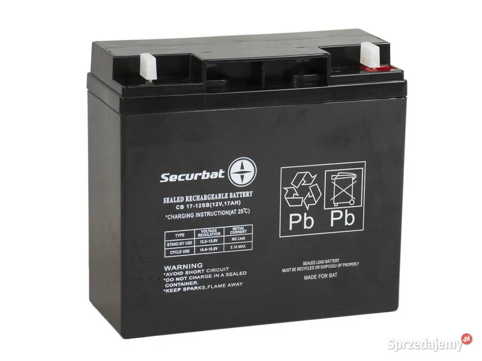 Akumulator żelowy SECURBAT CB 1712 12V 17Ah Łódź