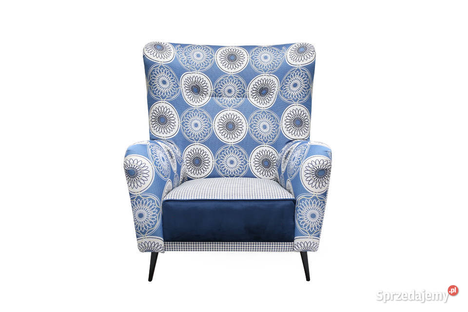 Fotel Uszak Kominkowy Patchwork Skandynawski Fotele Kazimierz Biskupi