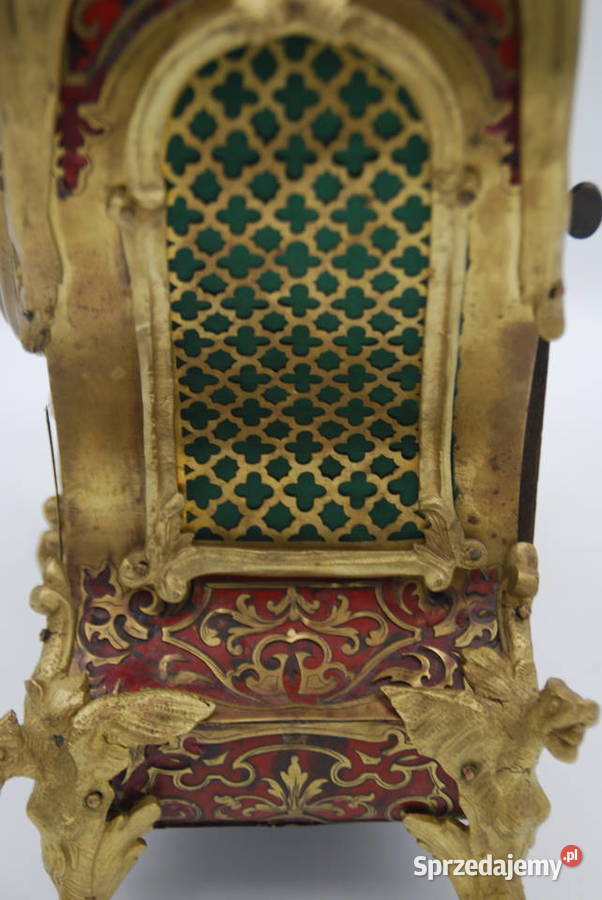 Piękny zegar kominkowy BOULLE XIX wiek Poznań