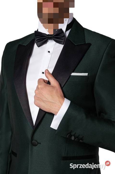 Smoking ślubny garnitur ślubny butelkowa zieleń Rozmiar 60