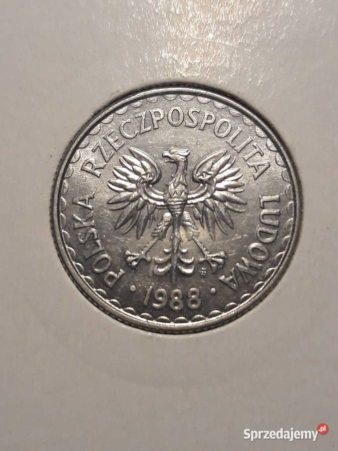 1 złoty 1988 r 3 około mennicze wielkopolskie Konin