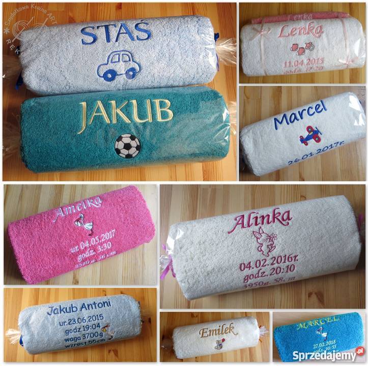 Ręcznik z HAFTEM imieniem PREZENT mikołajki kujawsko-pomorskie Toruń