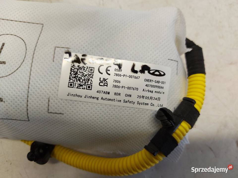 Cherry Jaecoo 7 PHEV 2025r Poduszka powietrzna Poduszki powietrzne