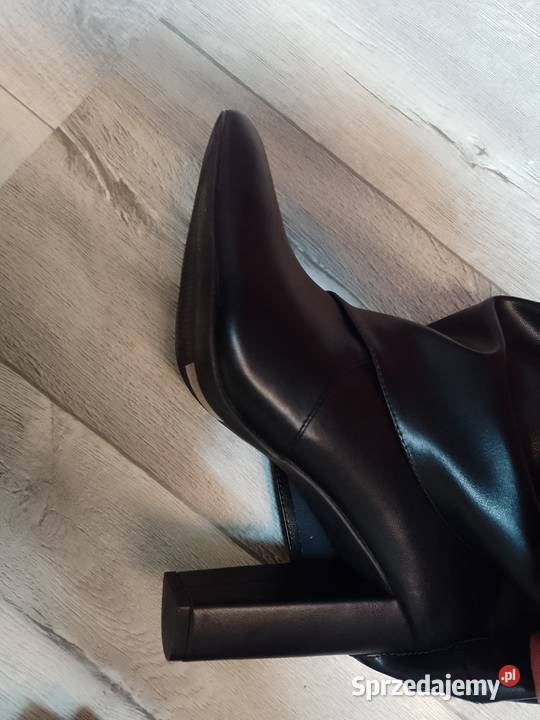 40 Ekskluzywne czarne kozaki wieczorowe NOWE 25.4cm Kraków