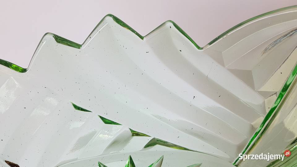 Stara szklana żardiniera 430 Huta Hortensja art Porcelana i szkło Dąbrowa Górnicza
