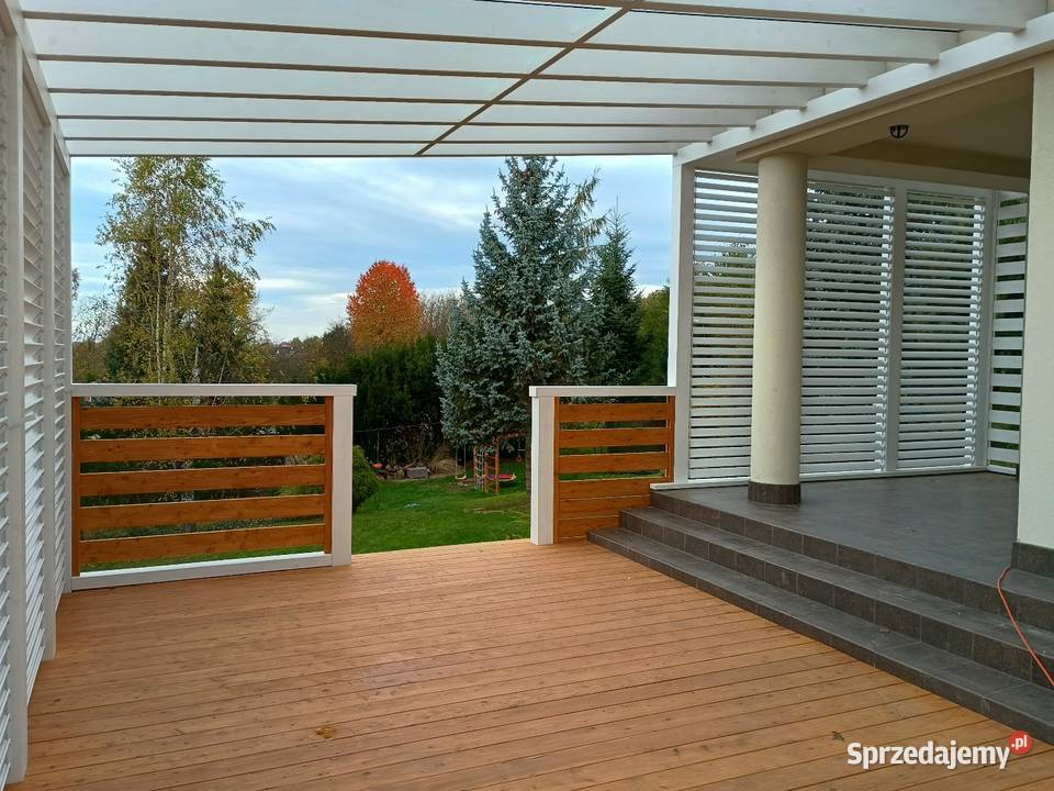 Taras drewniany zadaszenie tarasu altana pergola
