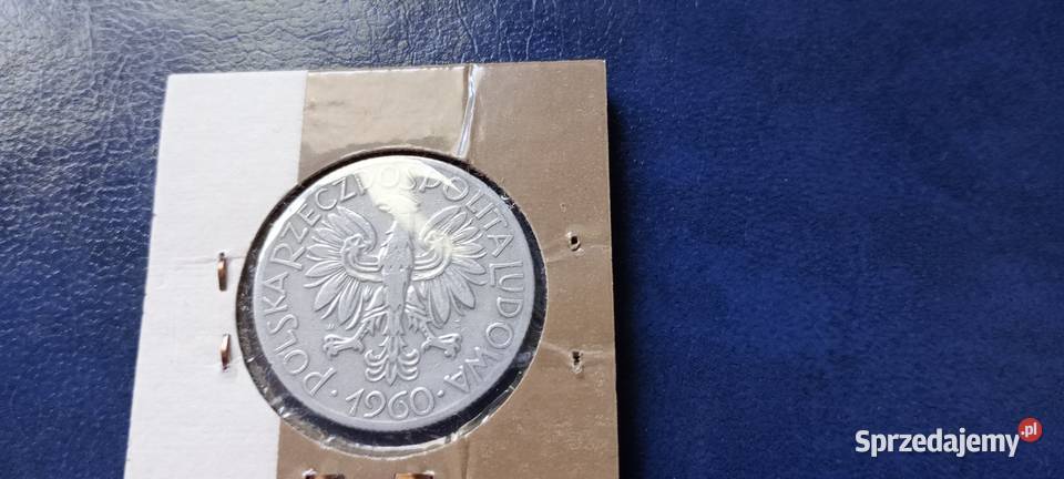 Stare monety 5 złotych 1960 Rybak PRL Polska Lesko