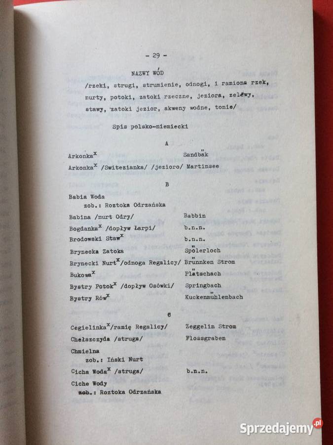 2870 Nazewnictwo Geograficzne Miasta Szczecina zachodniopomorskie Szczecin sprzedam